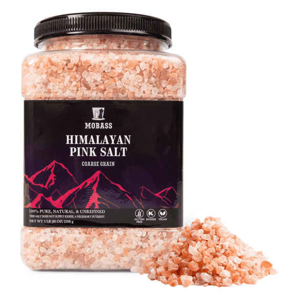 Mobass Himalayan Pink Salt Coarse Grain 5 lbs