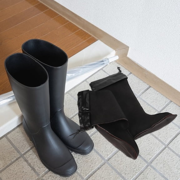 Mobestech Black Boot Liners Thermal Insulated for Winter Waterproof and Nonslip 1Pair