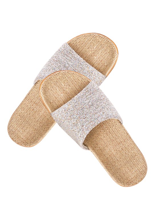 1 Pair Summer Slippers Platform Slippers for Women Beige Anti-slip