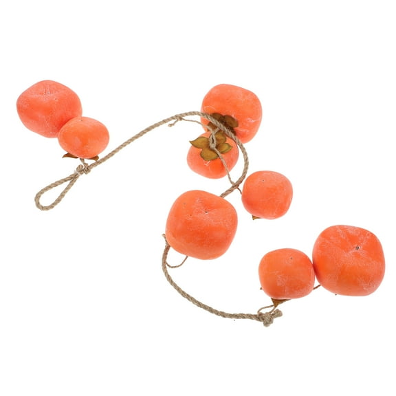 Mobestech Artificial Persimmon Orange Plastic and Cloth for Home Decor 1Pc