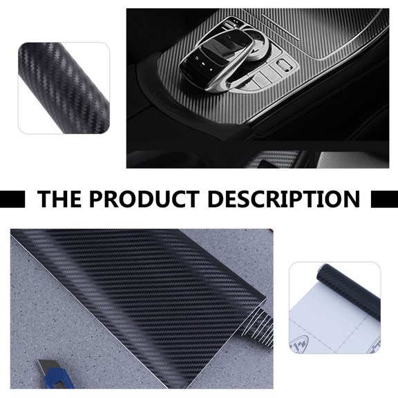 Mobestech 1 Roll Carbon Fiber Sticker PVC Chic Car Interior Wrap Sticker