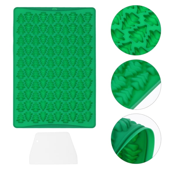Mobestech Green Silicone Christmas Tree Mold for Baking, Candy, Chocolate, and Making, Multi-Use Kitchen Tool