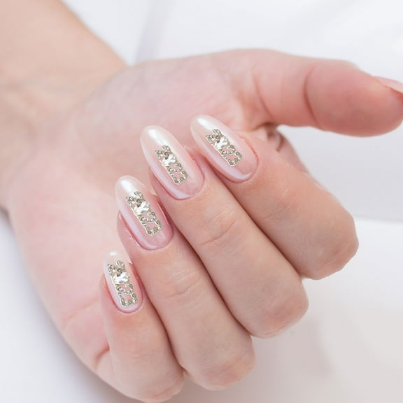 Mobestech 1 Set Manicure Supplies Golden Nail Decals Nail Charms for DIY Enthusiasts on Birthday