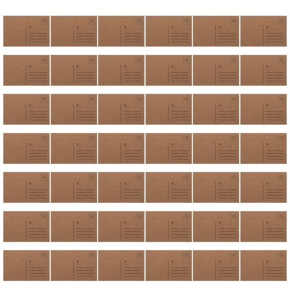 Mobestech 100Pcs Blank Note Postcards in Light Brown for Versatile Mailing Needs