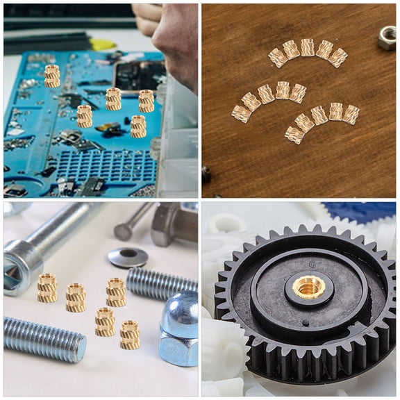 Mobestech 100Pcs Copper Heat Set Insert Nut for Threaded Plastic Injection Molding