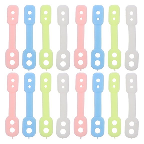 Mobestech 100Pcs Silicone Clothes Hanger Lock Straps with Weather Resistant Windproof Design