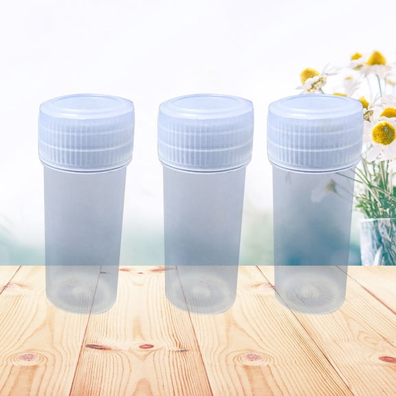 Mobestech 100Pcs Transparent PP Containers Plastic Bottles Clear Storage Boxes for Beads Pins Jewelry