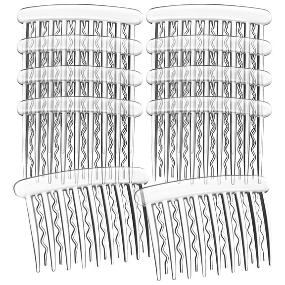 Mobestech 10Pcs Clear Plastic Hair Combs Bulk Lightweight Hair Accessories