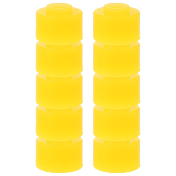Mobestech 10Pcs Durable Rubber Car Bumper Blocks High Visibility Cushion Pads for Truck Safety