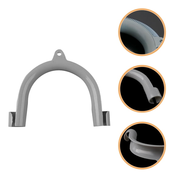 Mobestech 10Pcs Grey Washing Machine Drain Hose Holder Plastic Clip with U Brackets for Drain Hose