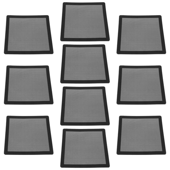 Mobestech 10Pcs Computer Dust Cover Filter Black PVC Mesh for High Efficiency Filtration and Easy Cleaning