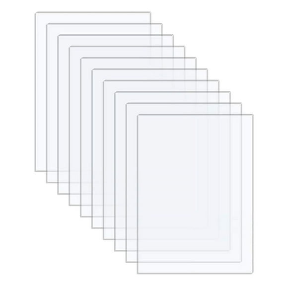 Mobestech 10Pcs Transparent Picture Frame Acrylic Boards Writable Smooth Surface for DIY Decor