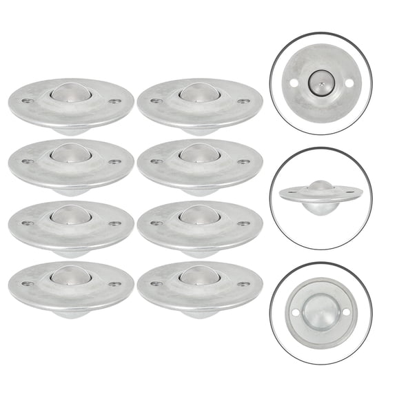 Mobestech 10Pcs Plated Silver Ball Transfer Units Steel Construction Reliable Furniture Casters