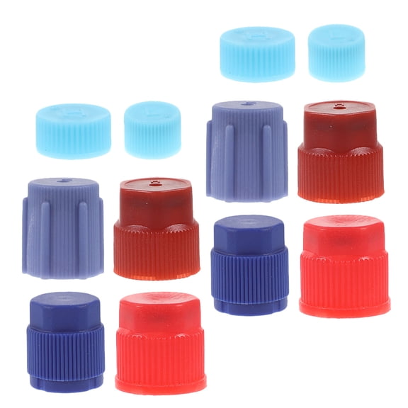 Mobestech Hvac Caps Charging Port Cap Abs Leakproof Air Conditioning Service 12 Pcs