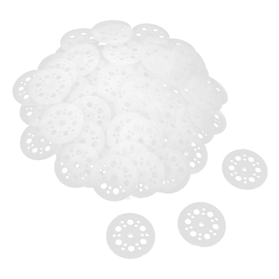 Mobestech 120Pcs Plastic Insulation Washers for Foam Board Wall Panel Fastening White Polypropylene