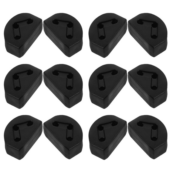 Mobestech 12Pcs Classical Guitar String Bridge Ties Black Rubber Part Easy Installation