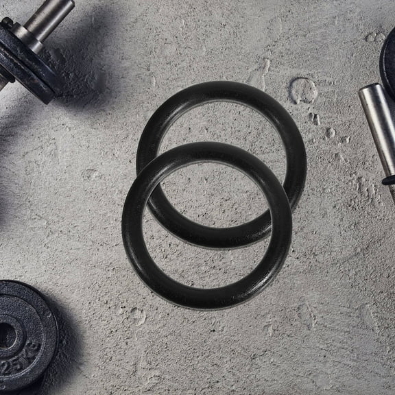 Mobestech 1Pair Exercise Rings Black for Pull Ups Push Ups and Full Body Muscle Workouts