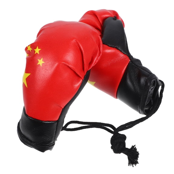 Mobestech 1Pair Red Boxing Gloves Keychain Pendant for Car Rearview Mirror and Boxing Party Favors