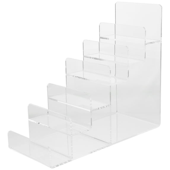 Mobestech Acrylic Jewelry Storage Rack Transparent Desktop Organizer Multi-Layer Stair Support 1Pc