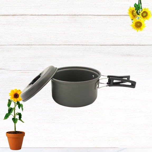 Mobestech 1Pc Black Instant Noodle Pot Cooking Pot Multi-Use Durable with Ergonomic Handle