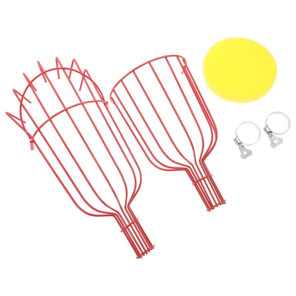 Mobestech 1Pc Durable Red Fruit Picking Tool for Safe Harvesting Without Ladder Fits Peach Pear