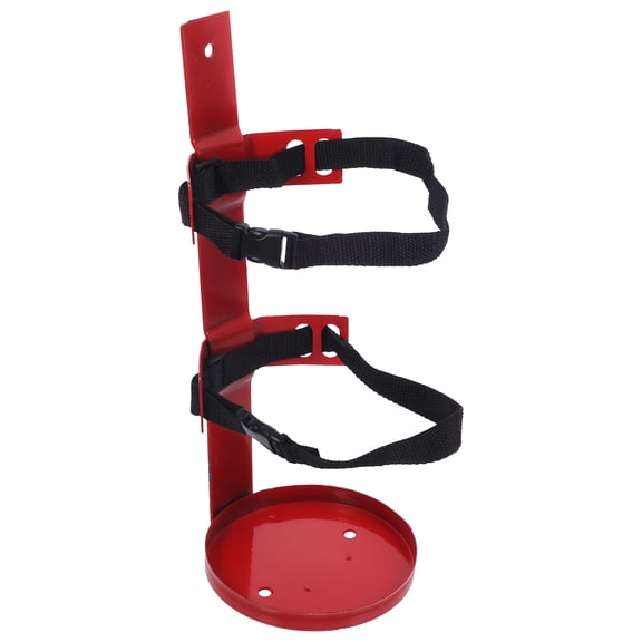Mobestech 1Pc Fire Extinguisher Bracket Iron Wall Mount Red Durable for Convenient Use