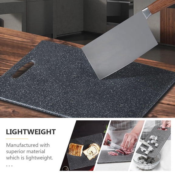 Mobestech 1Pc Multipurpose Cutting Board Black Lightweight Kitchen Utensil for Bread Pizza Sushi