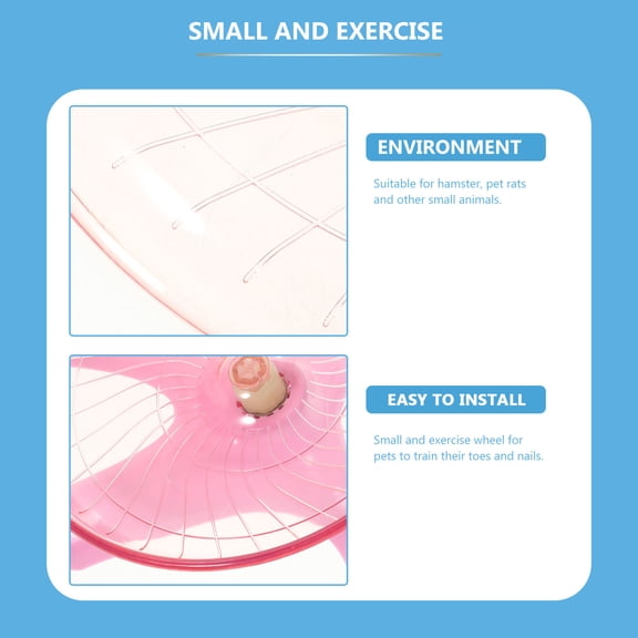 Mobestech 1Pc Pet Exercise Wheel in Pink Durable Material for Healthy Small Animal Exercise