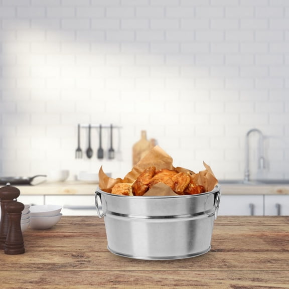 Mobestech 1Pc Stainless Steel Chicken Bucket for Restaurant Food Storage Use