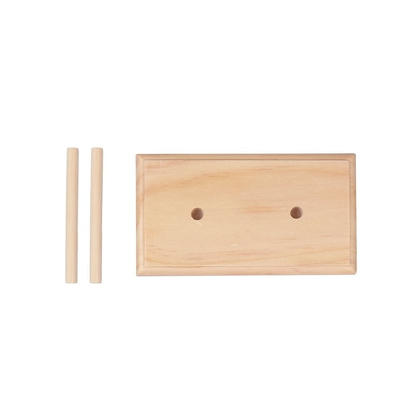 Mobestech 1Pc Premium Wood Embroidery Spool Rack with Beaded Wire Holder for DIY Thread Storage