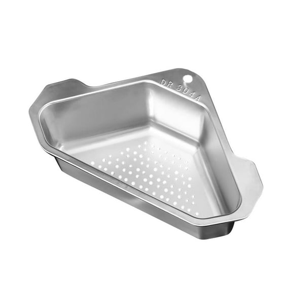 Mobestech Triangle Corner Strainer Drain Basket Stainless Steel for Kitchen Sink