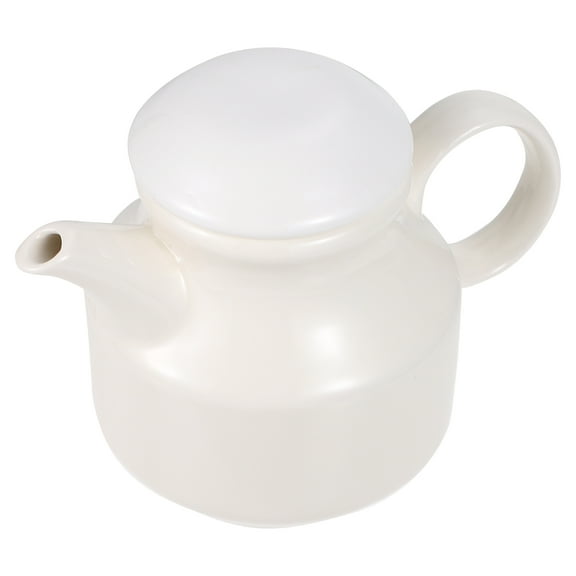 Mobestech White Ceramic Seasoning Jug with Ergonomic Handle for Kitchen and Home