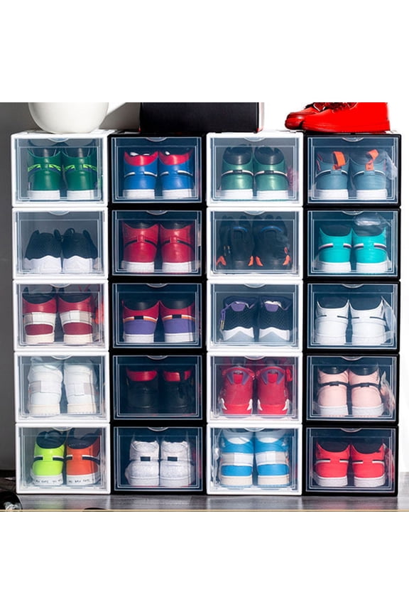Plastic Basketball Shoe Storage Box with Ergonomic Handle for Easy Carrying and Organized Shoe Storage
