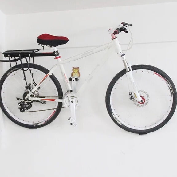 Mobestech 1Set Black Aluminum Alloy Bike Rack Wall Mount Folding Storage Hanger for Garage