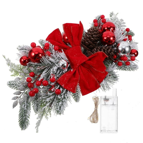 Mobestech Door Pendant Christmas Pendant Red Cloth 1Pack Front Door Wreaths