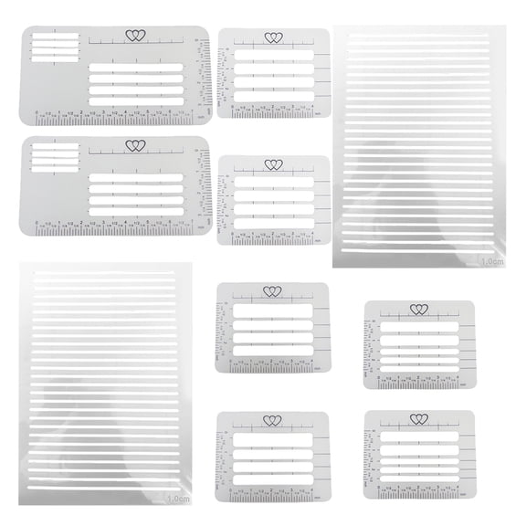 Mobestech 1Set Plastic Spacing Line Ruler Guide for Accurate Envelope Addressing and Invitations