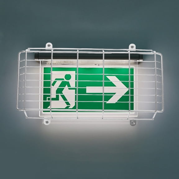 Mobestech 1Set Plated Silver Metal Wire Guard for Exit Sign and Emergency Light Durable Protective Cage