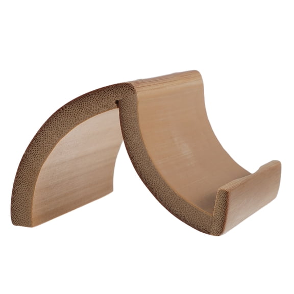 Mobestech Khaki Phone Stand Support for Mobile Use Durable Bamboo Material Home Office