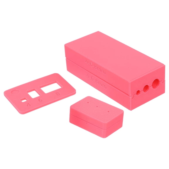 Mobestech Polymer Clay Bead Roller Set with Piercing Tool and Volume Guides, Rosy Color, 1 Set for Crafting and Projects