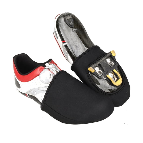 Mobestech 2 Pairs Winter Boot Covers Black Neoprene Keep Warm Reflective for Night Cycling