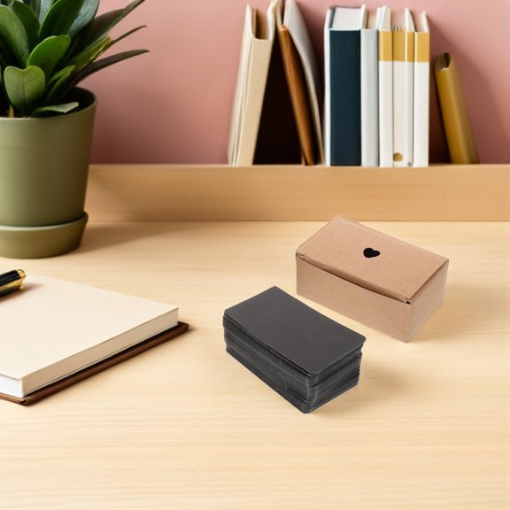 Mobestech 200Pcs Black Cardstock Double Sided Cards for Greeting Cards and Wedding Invitation Paper