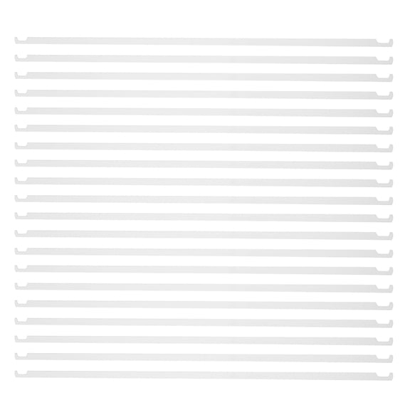 Mobestech 20Pcs Hanging File Bars White Metal Organizer for Office School Home File Folder Holder
