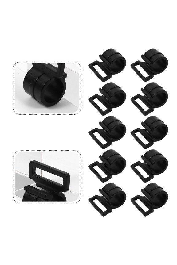 20Pcs Heavy Duty Black Tent C Clip Camping Clamp with Strong Fixed Position