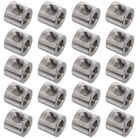 Mobestech Heavy Duty Cable Lock Clamp Easy Tightening Iron for Cables Plated Silver 20Pcs