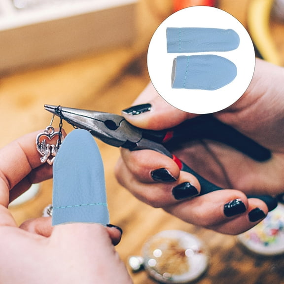 Mobestech 20Pcs Random Color Finger Protector Thimble for Sewing and Needlework