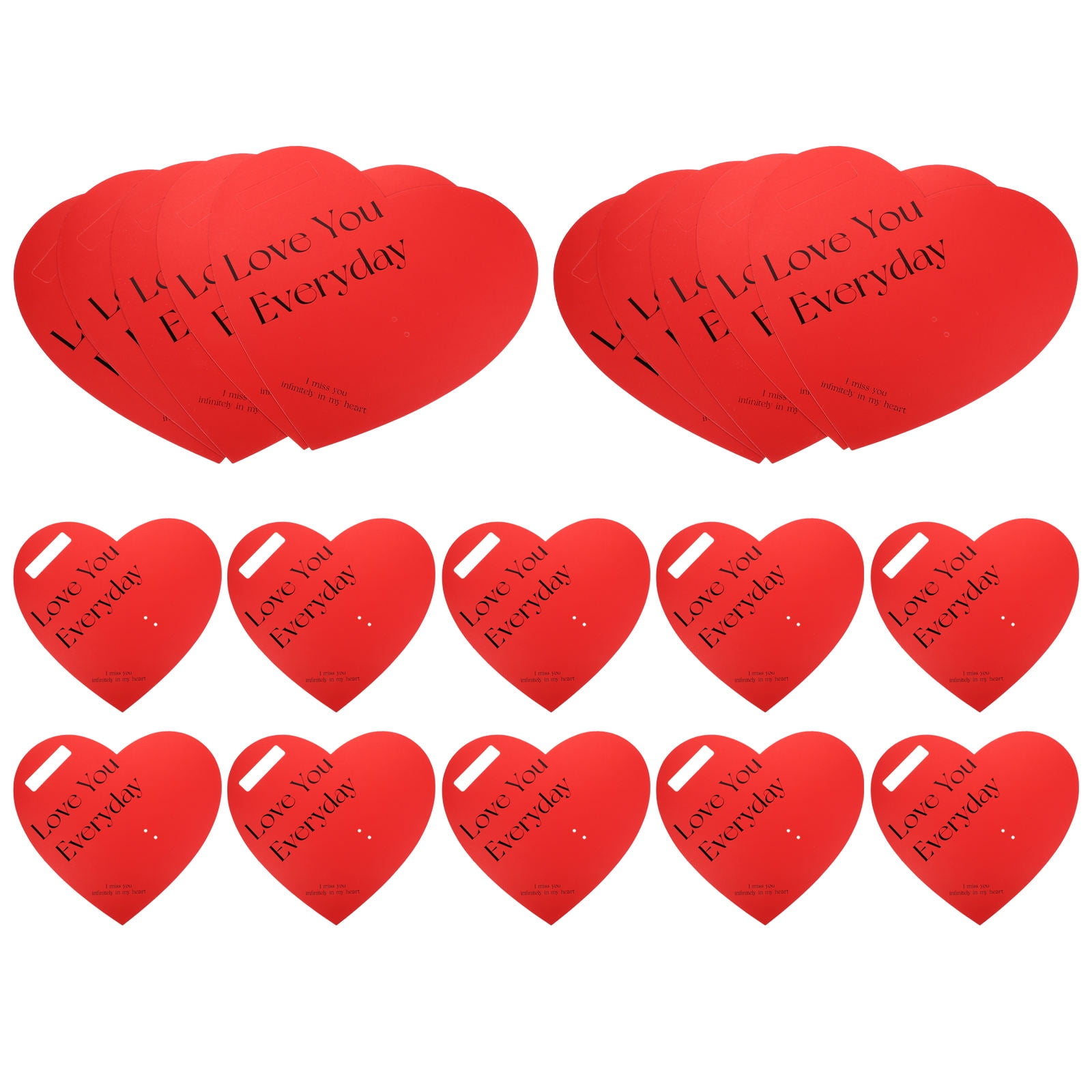 Mobestech 20Pcs Red Floral Packing Sleeve with Heart Cutout Paper Hearts for Flower Wrapping