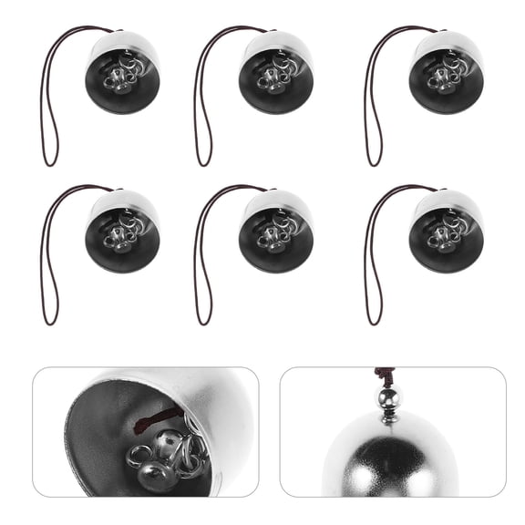 Mobestech 20Pcs Silver Metal Bells for Crafting Decorative Wind Chimes and Home Garden Decor