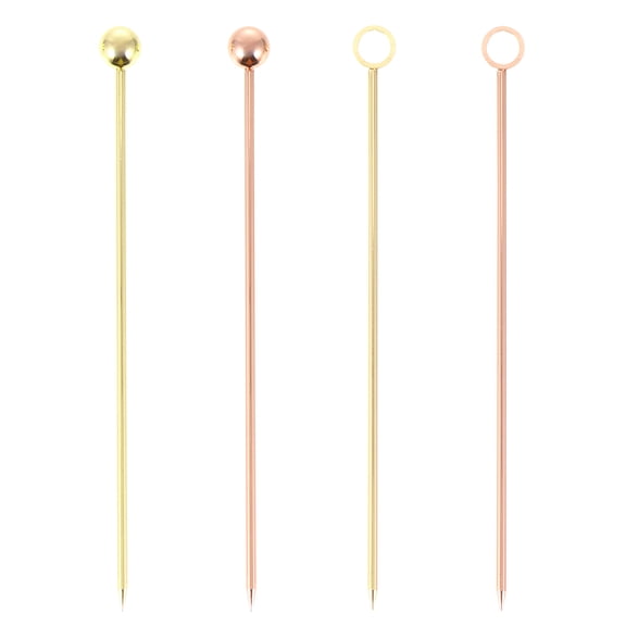Mobestech 20Pcs Stainless Steel Appetizer Pick Sticks Assorted Color Rustproof and Dishwasher Safe