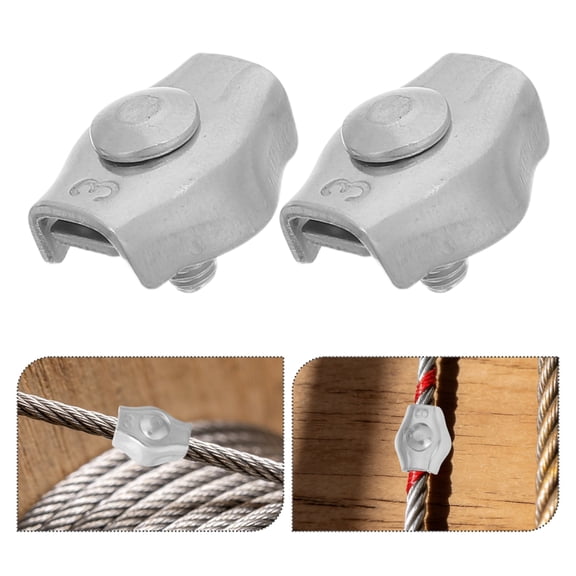 Mobestech 24-Piece Stainless Steel Wire Rope Cable Clamps Set, Heavy Duty Reusable Hardware for Secure and Strong Holding
