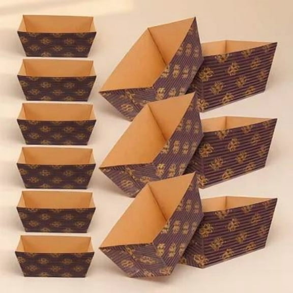 Mobestech 25Pcs Cake Paper Cups Paper Material Rectangular Shape for Indoor Dining and Outdoor Events